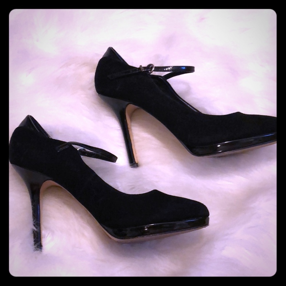White House Black Market Velvet Stilettos